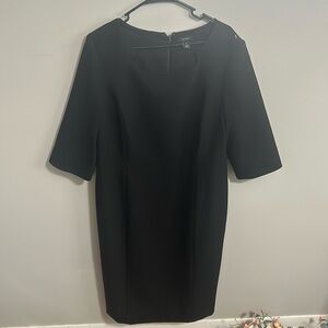 Halogen Black Midi Sleeve Dress